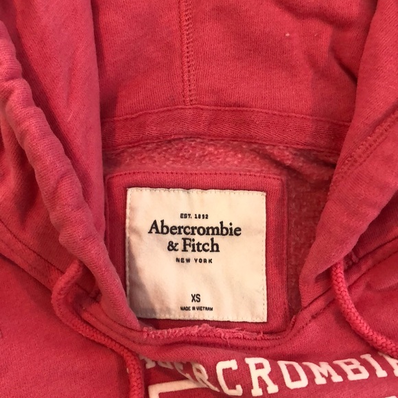 Abercrombie pink hoodie (XS) - Picture 3 of 4